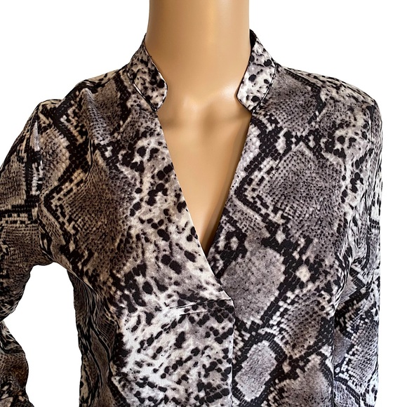 SHEIN | SNAKESKIN LONG SLEEVE TOP SZ S - Picture 7 of 16